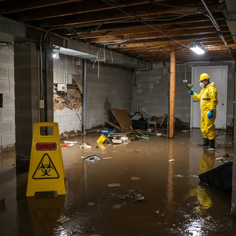 Flooded Basement Electrical Hazard in Hartley, IA Property